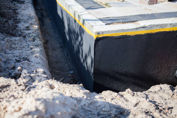 Residential Exterior Waterproofing installation at a Milford, MI home by SJ Waterproofing Pros