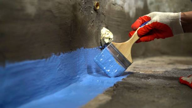 Commercial Exterior Waterproofing project at a Milford, MI business property by SJ Waterproofing Pros